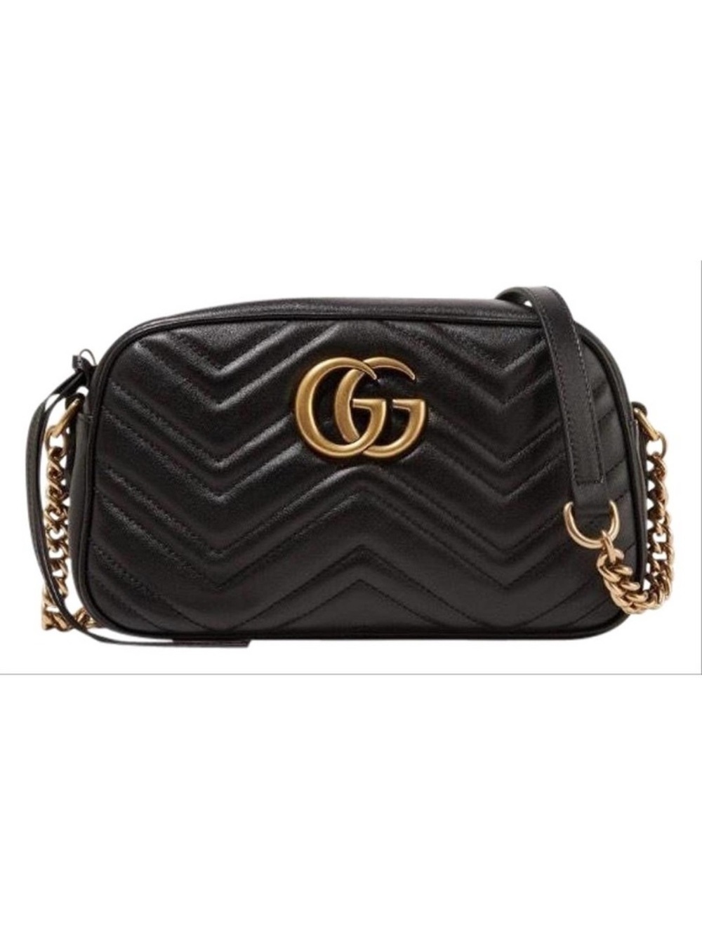 GUCCI Marmont GG small quilted leather crossbody camera bag